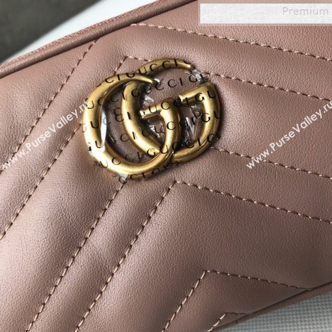 Gucci GG Marmont Mini Chain Bag 546581 Dusty Pink 2019 (DLH-9112921)