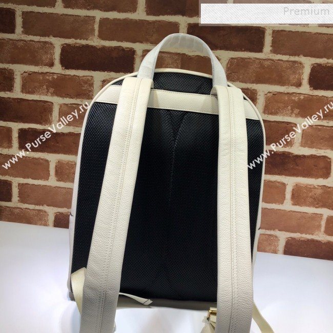 Gucci Logo Print Leather Backpack 547834 White 2019 (DLH-9112923)