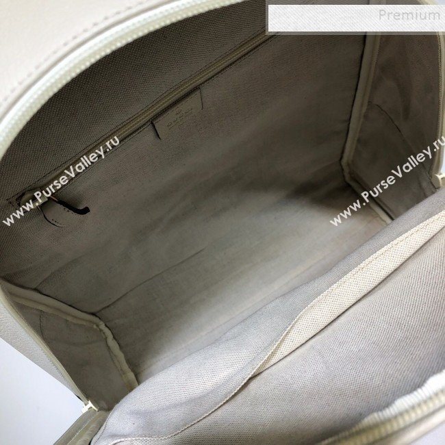 Gucci Logo Print Leather Backpack 547834 White 2019 (DLH-9112923)