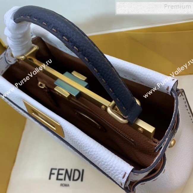 Fendi Peekaboo Iconic Romano Leather Medium Bag White 2019 (AFEI-9112927)