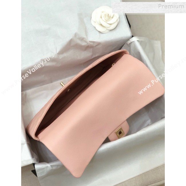 Chanel Quilted Grained Calfskin Flap Clutch A57650 Pink 2019 (YD-9092911)