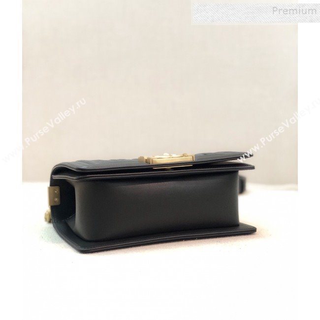 Chanel Quilted Calfskin Small Boy Flap Bag A67085 Black 2019 (YD-9092919)