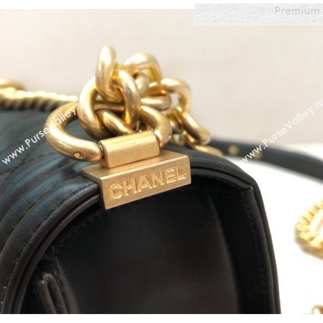 Chanel Quilted Calfskin Small Boy Flap Bag A67085 Black 2019 (YD-9092919)