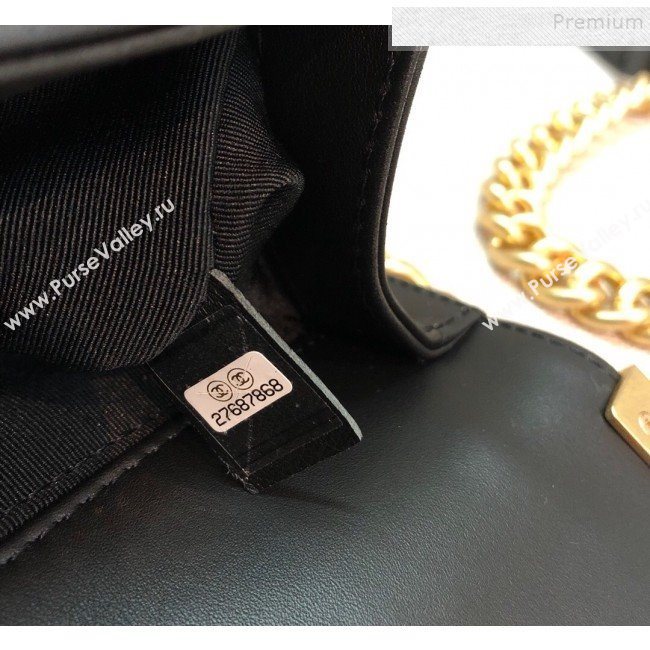 Chanel Quilted Calfskin Small Boy Flap Bag A67085 Black 2019 (YD-9092919)