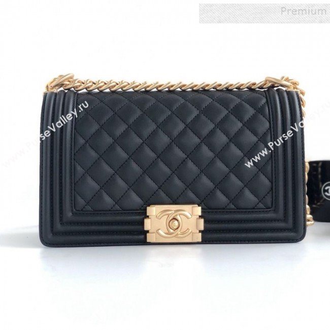 Chanel Quilted Calfskin Medium Boy Flap Bag A67086 Black 2019 (YD-9092920)