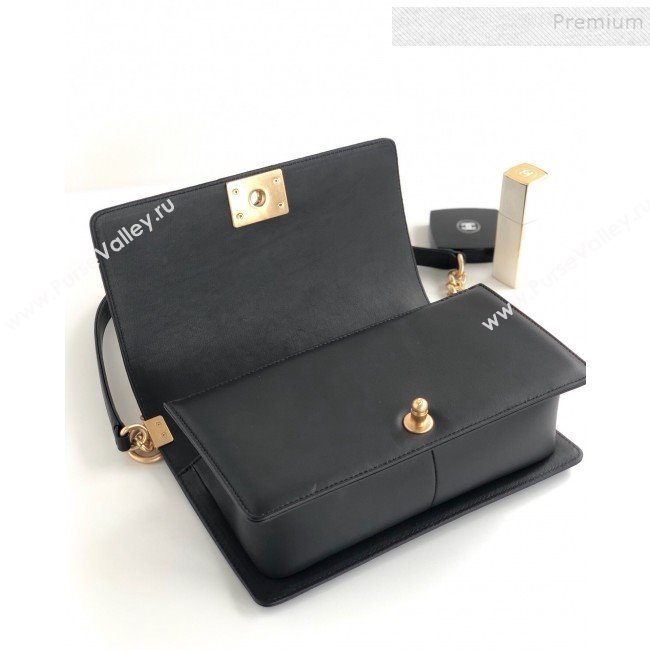 Chanel Quilted Calfskin Medium Boy Flap Bag A67086 Black 2019 (YD-9092920)
