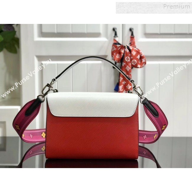 Louis Vuitton Twist MM Epi Leather Top Handle Bag M50282 White/Red 2019 (AHT-9092932)