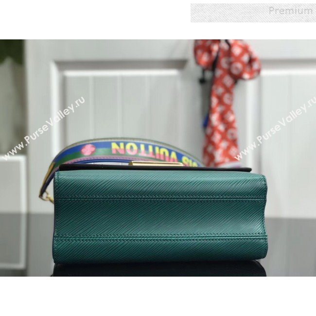 Louis Vuitton Twist MM Epi Leather Top Handle Bag M50282 Green/Blue 2019 (AHT-9092933)