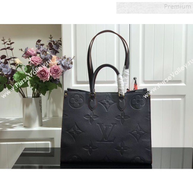 Louis Vuitton Onthego Monogram Empreinte Tote Bag M44576 Navy Blue 2019 (AHT-9092935)