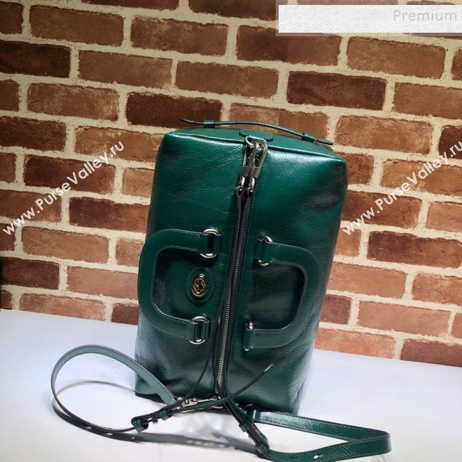 Gucci Soft Leather Backpack with Top Handle 587866 Green 2019 (DLH-9093003)