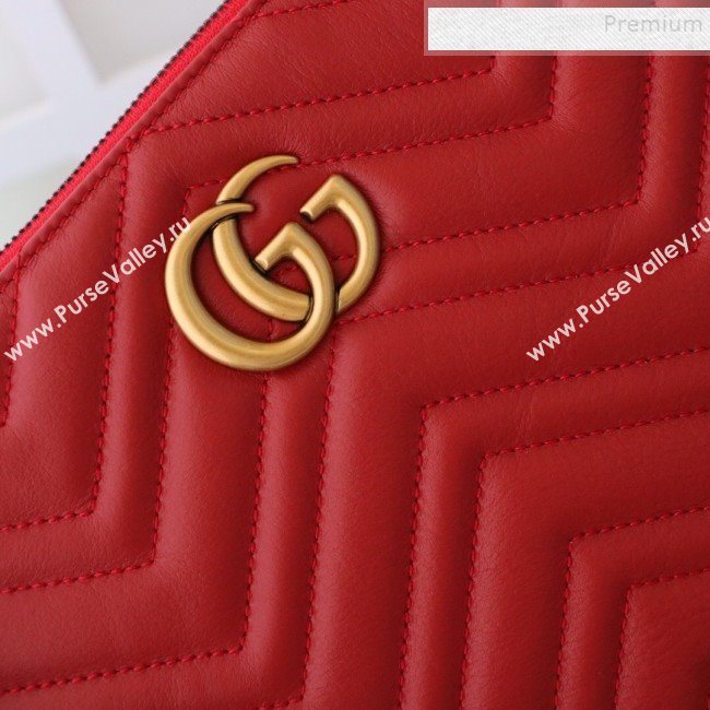 Gucci GG Marmont Leather Pouch ‎525541 Red 2019 (MINGH-9093004)