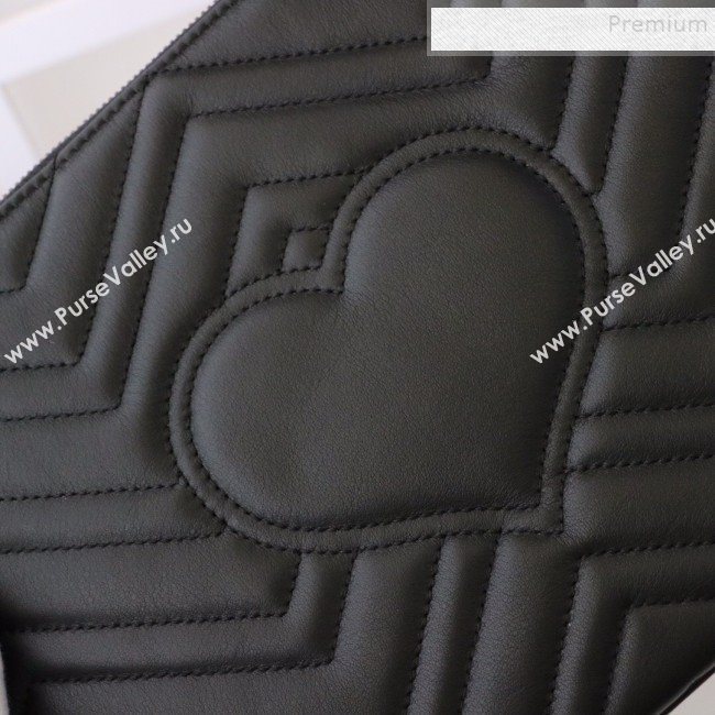 Gucci GG Marmont Leather Pouch ‎525541 Black 2019 (MINGH-9093007)