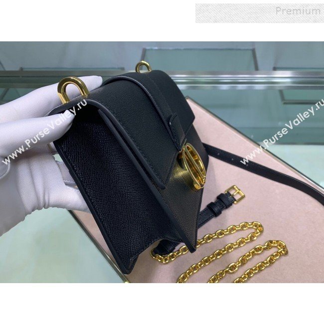 Dior 30 Montaigne CD Chain Flap Bag in Palm-Grained Calfskin Black 2019 (XYD-9093014)