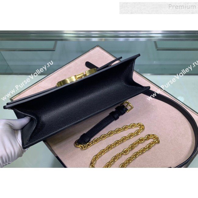 Dior 30 Montaigne CD Chain Flap Bag in Palm-Grained Calfskin Black 2019 (XYD-9093014)