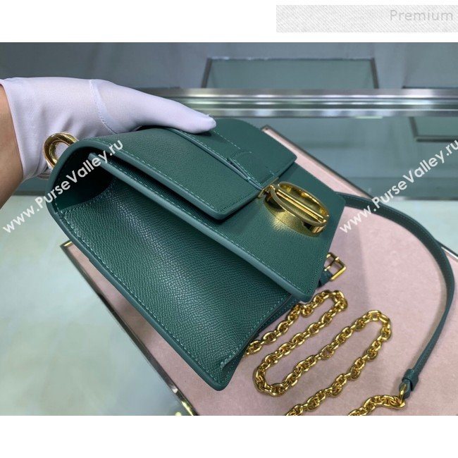 Dior 30 Montaigne CD Chain Flap Bag in Palm-Grained Calfskin Green 2019 (XYD-9093015)