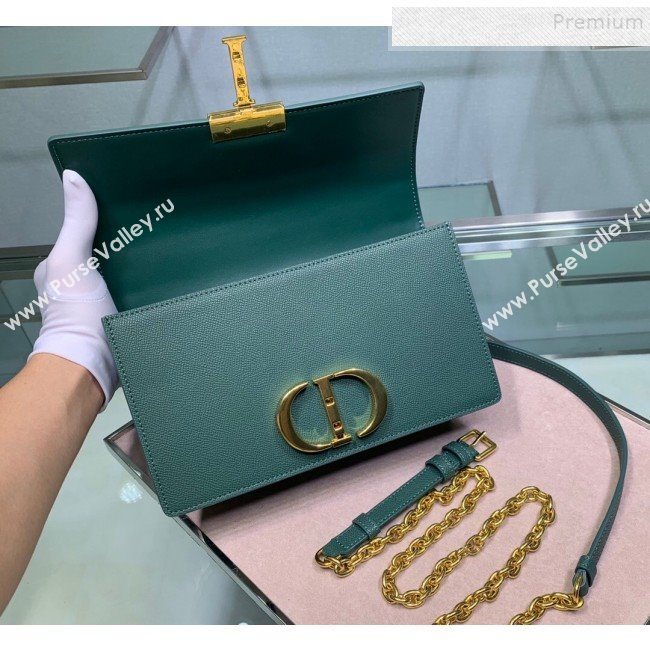 Dior 30 Montaigne CD Chain Flap Bag in Palm-Grained Calfskin Green 2019 (XYD-9093015)