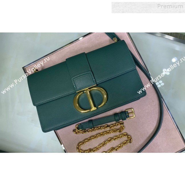 Dior 30 Montaigne CD Chain Flap Bag in Palm-Grained Calfskin Green 2019 (XYD-9093015)