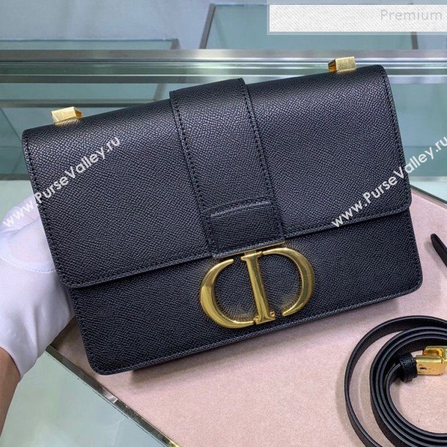 Dior 30 Montaigne CD Flap Bag in Palm-Grained Leather Black 2019 (XYD-9093011)