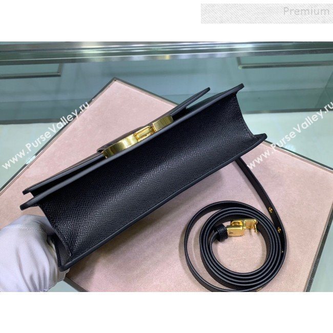 Dior 30 Montaigne CD Flap Bag in Palm-Grained Leather Black 2019 (XYD-9093011)