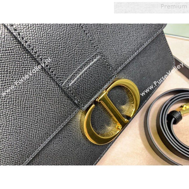 Dior 30 Montaigne CD Flap Bag in Palm-Grained Leather Black 2019 (XYD-9093011)