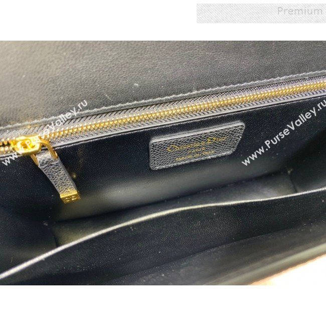 Dior 30 Montaigne CD Flap Bag in Palm-Grained Leather Black 2019 (XYD-9093011)