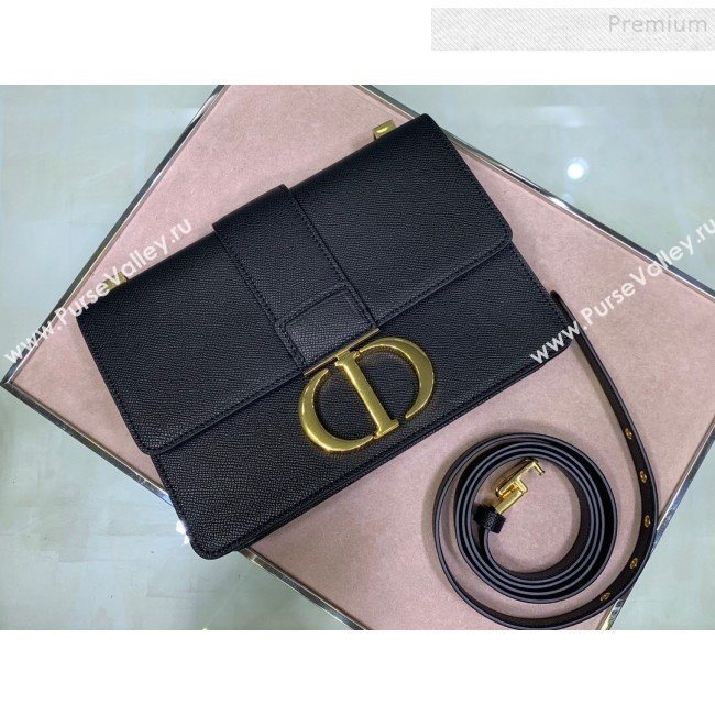 Dior 30 Montaigne CD Flap Bag in Palm-Grained Leather Black 2019 (XYD-9093011)