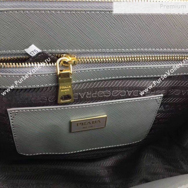 Prada Large Galleria Saffiano Leather Top Handle Bag 1BA274 Grey  (PYZ-9100714)