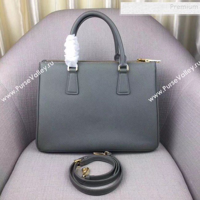 Prada Large Galleria Saffiano Leather Top Handle Bag 1BA274 Grey  (PYZ-9100714)