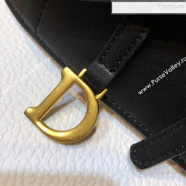 Dior Evelet Calfskin Saddle Corset Belt Black 2019 (CINDY-9101206)