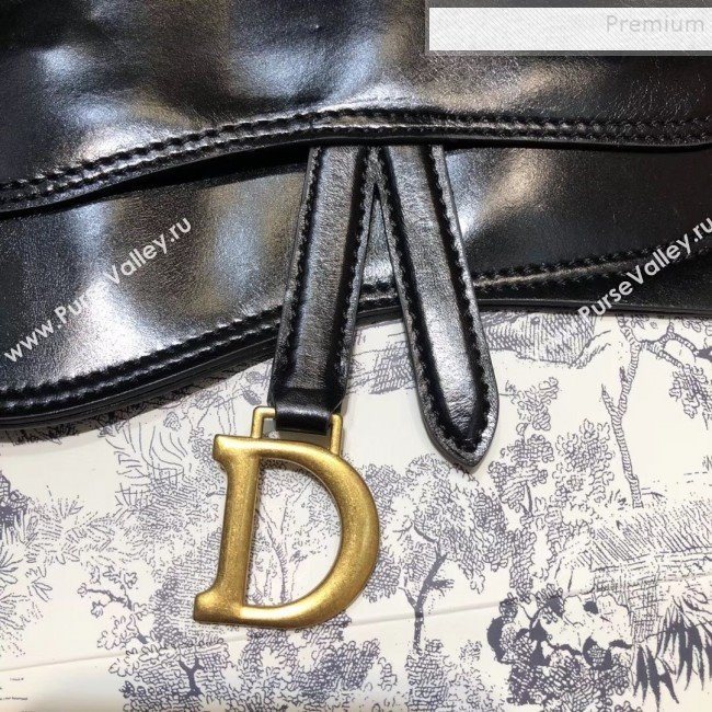 Dior Soft Calfskin Saddle Corset Belt Black 2019 (CINDY-9101205)