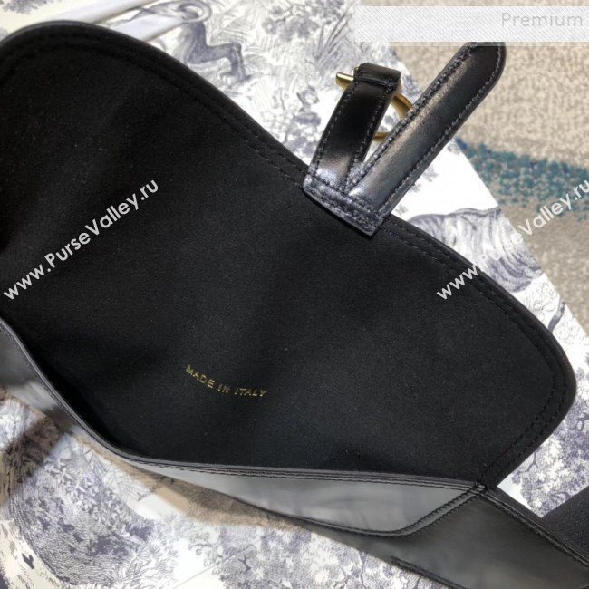Dior Soft Calfskin Saddle Corset Belt Black 2019 (CINDY-9101205)