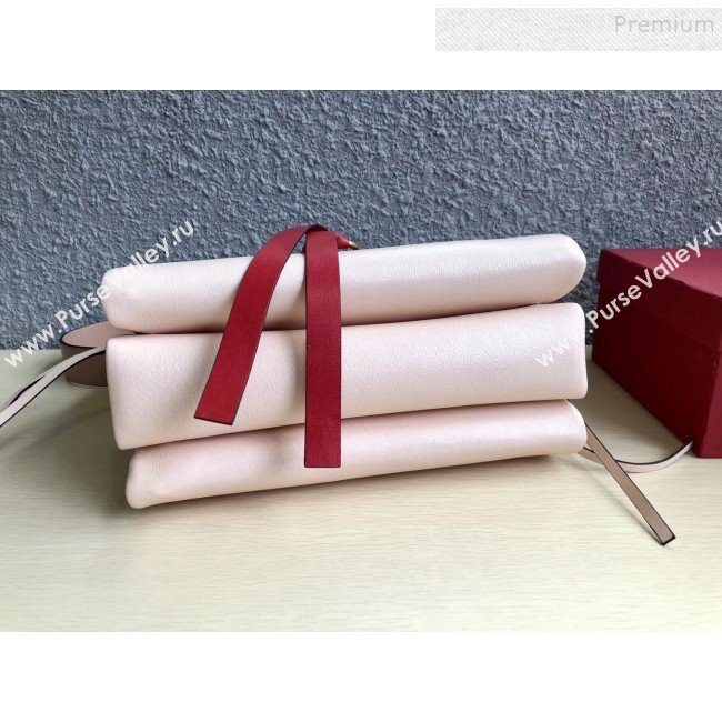 Valentino Large VRing Calfskin Shoulder Bag 0004L Nude/Apricot 2019 (JINGD-9101234)