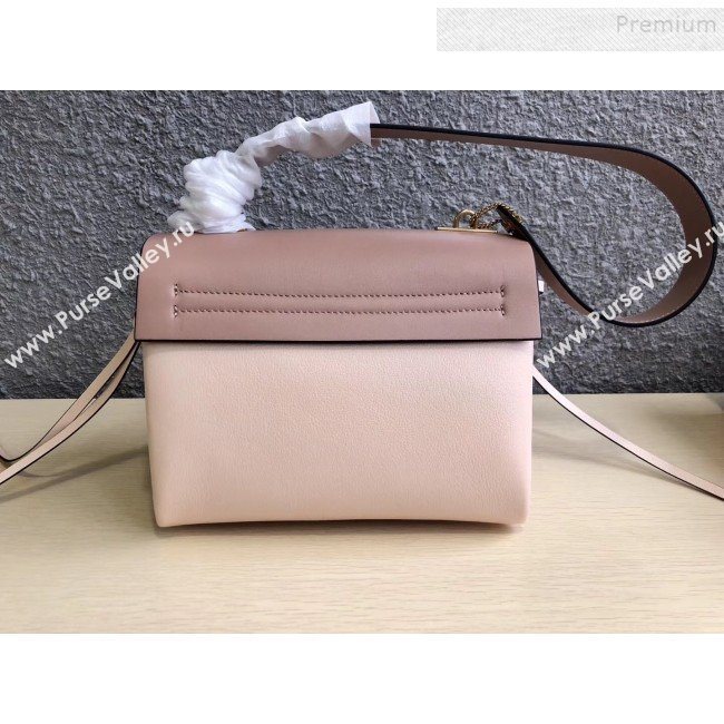 Valentino Medium VRing Calfskin Shoulder Bag 0004M Nude/Apricot 2019 (JIND-9101236)
