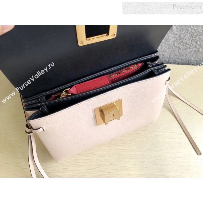 Valentino Medium VRing Calfskin Shoulder Bag 0004M Nude/Apricot 2019 (JIND-9101236)