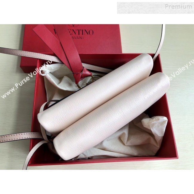 Valentino Small VRing Calfskin Shoulder Bag 0004S Nude/Apricot 2019 (JIND-9101238)