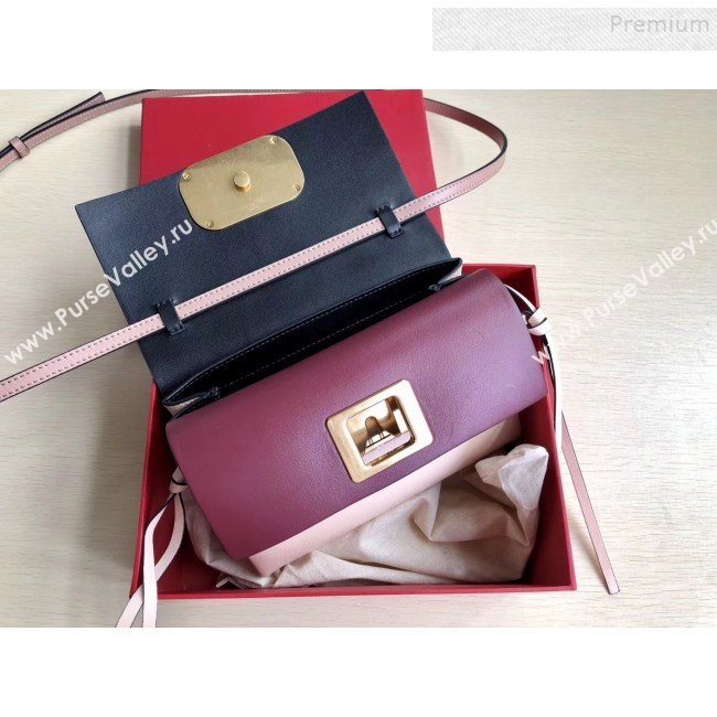 Valentino Small VRing Calfskin Shoulder Bag 0004S Nude/Apricot 2019 (JIND-9101238)