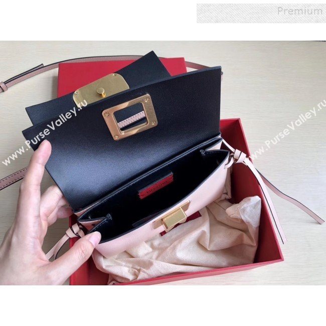 Valentino Small VRing Calfskin Shoulder Bag 0004S Nude/Apricot 2019 (JIND-9101238)