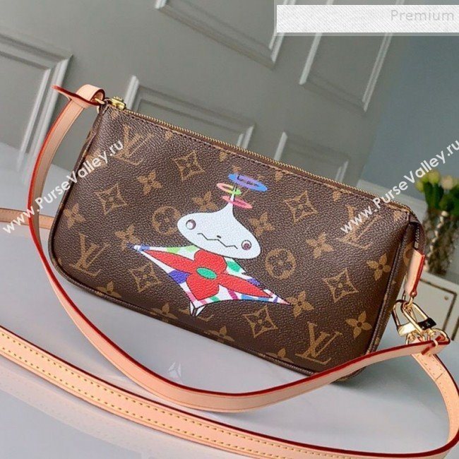 Louis Vuitton Monogram Canvas Mini Pochette Accessoires Pouch M51960 Red 2019 (KD-9100735)