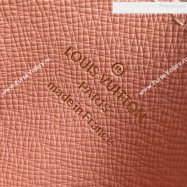 Louis Vuitton Monogram Canvas and Calfskin Porte Cartes Double Zipped Card Holder M66532 Pink 2019 (KD-9100741)