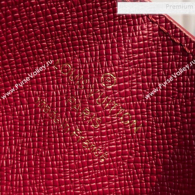 Louis Vuitton Monogram Canvas and Calfskin Porte Cartes Double Zipped Card Holder M66532 Fushia 2019 (KD-9100743)
