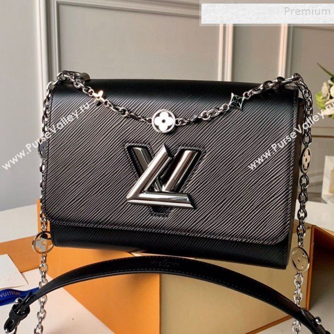 Louis Vuitton Epi Leather Flower Twist MM M55411 Black 2019 (KD-9100756)