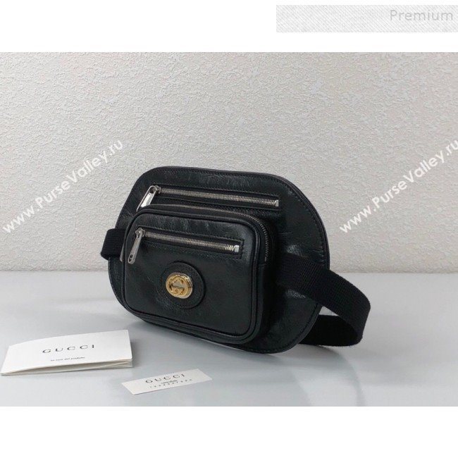 Gucci Mens Leather Belt Bag 575857 Black 2019 (MINGH-9100803)