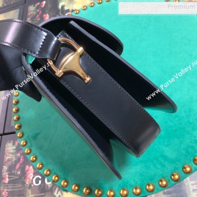 Gucci Leather 1955 Horsebit Small Shoulder Bag 602204 Black 2019 (BLWX-9100810)