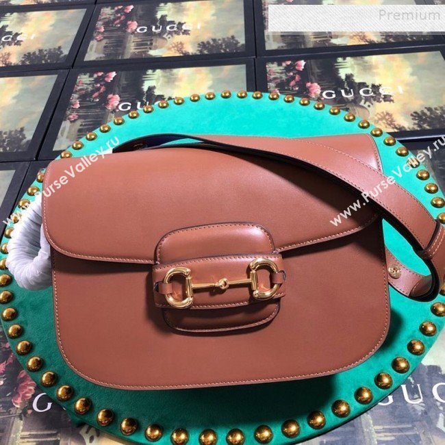 Gucci Leather 1955 Horsebit Small Shoulder Bag 602204 Brown 2019 (BLWX-9100811)