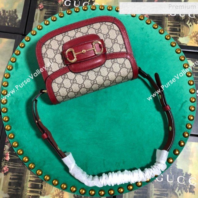 Gucci GG Canvas 1955 Horsebit Mini Shoulder Bag 602205 Red 2019 (BLWX-9100808)