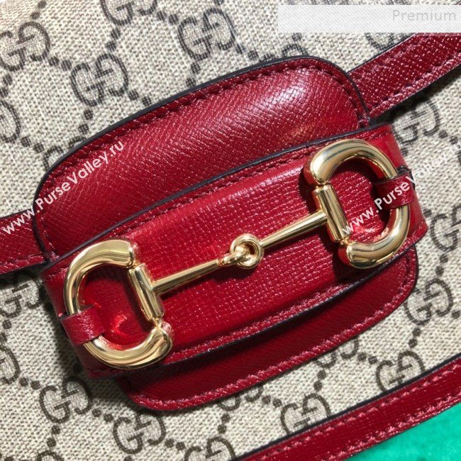 Gucci GG Canvas 1955 Horsebit Mini Shoulder Bag 602205 Red 2019 (BLWX-9100808)