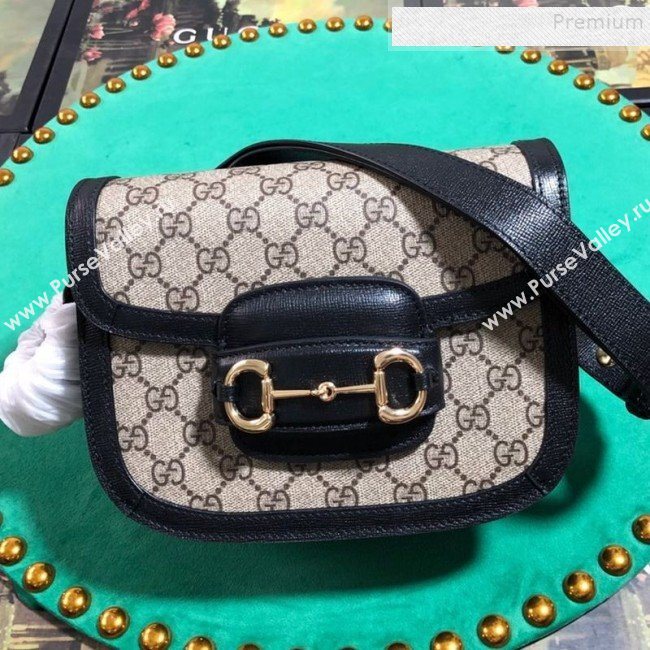 Gucci GG Canvas 1955 Horsebit Mini Shoulder Bag 602205 Black 2019 (BLWX-9100809)