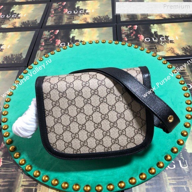 Gucci GG Canvas 1955 Horsebit Mini Shoulder Bag 602205 Black 2019 (BLWX-9100809)