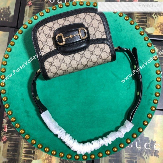 Gucci GG Canvas 1955 Horsebit Mini Shoulder Bag 602205 Black 2019 (BLWX-9100809)