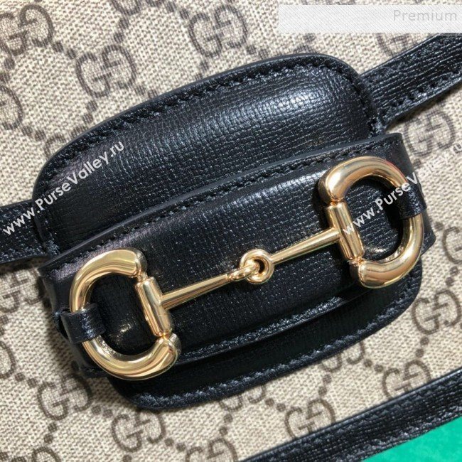 Gucci GG Canvas 1955 Horsebit Mini Shoulder Bag 602205 Black 2019 (BLWX-9100809)